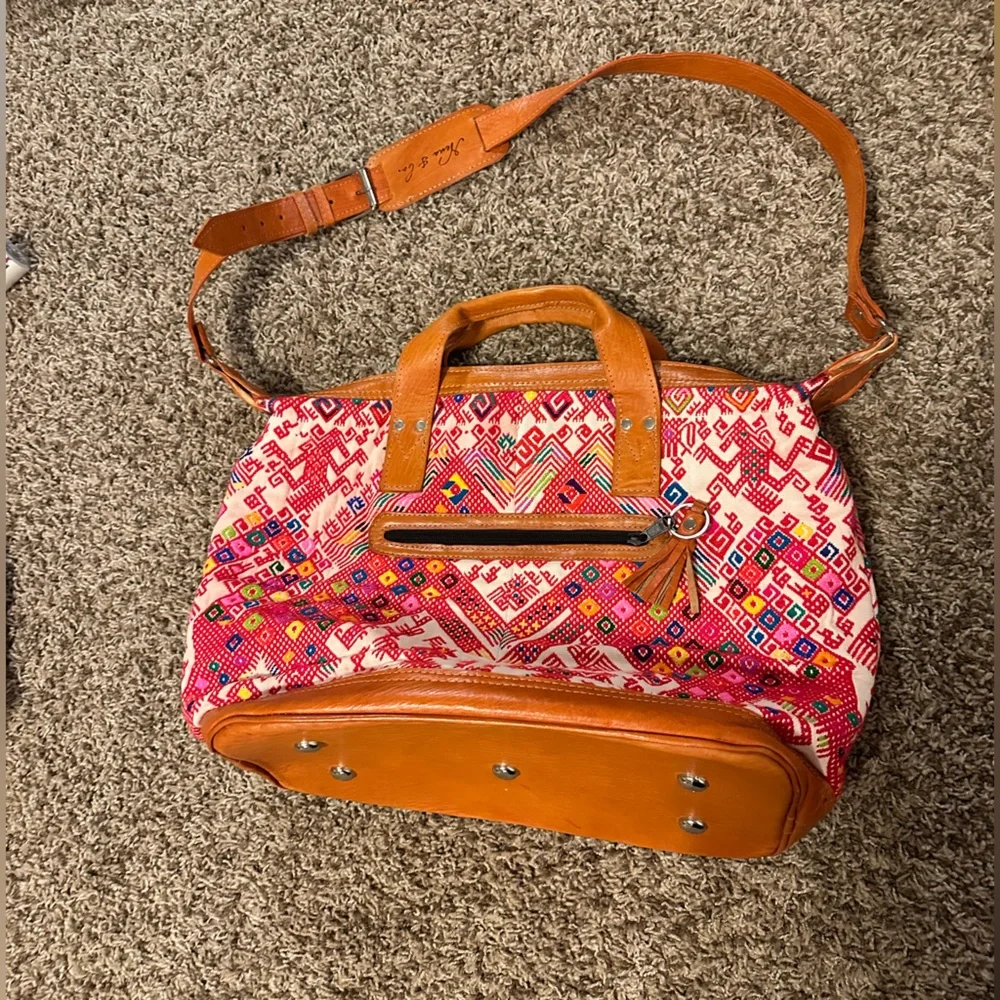 Nena & Co large woven and leather tote - Picture 8 of 16